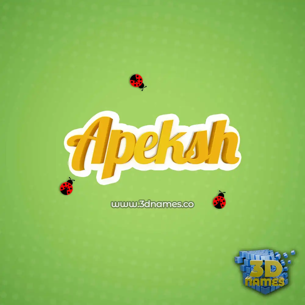 apeksh in Ladybugs style - 3D name wallpaper