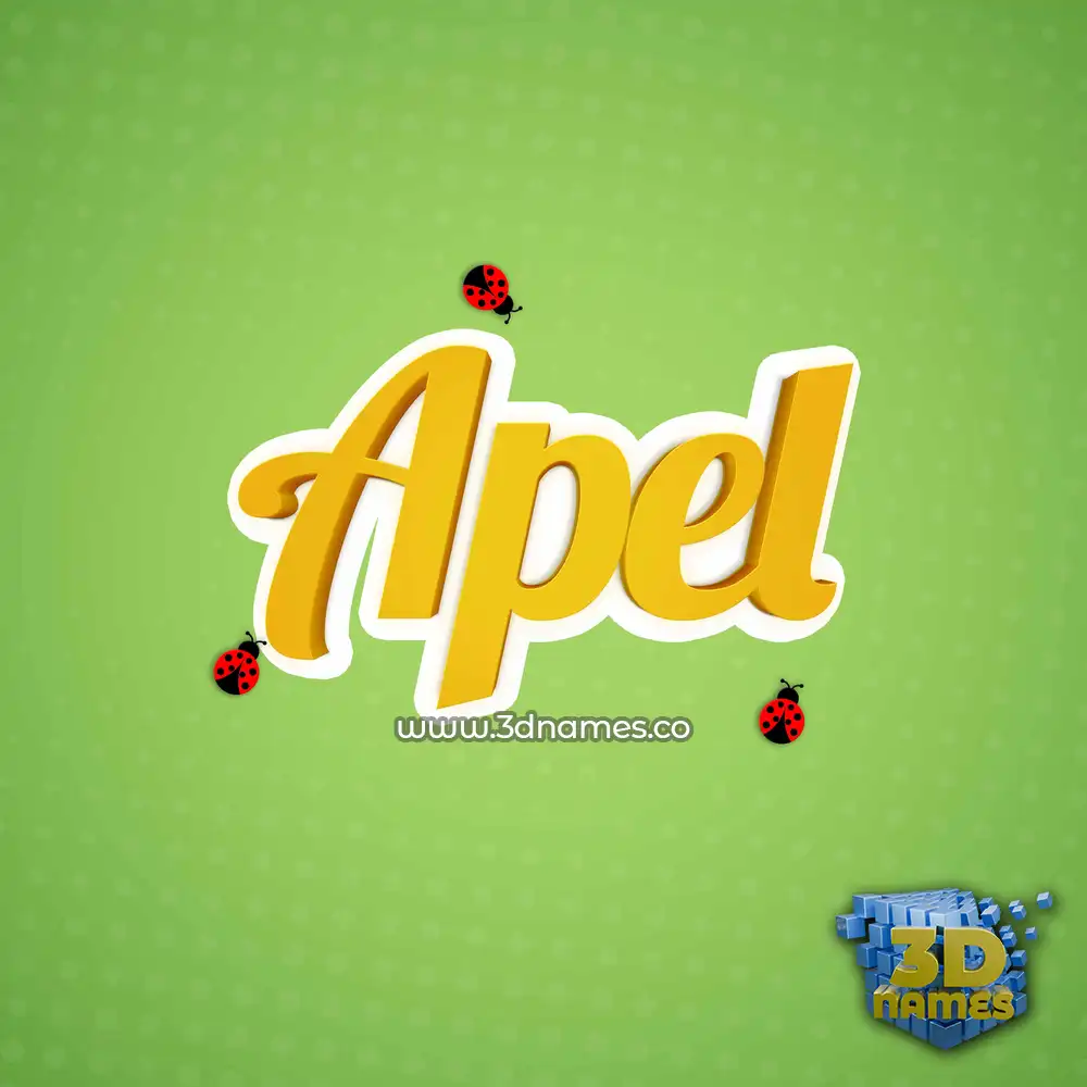 apel in Ladybugs style - 3D name wallpaper