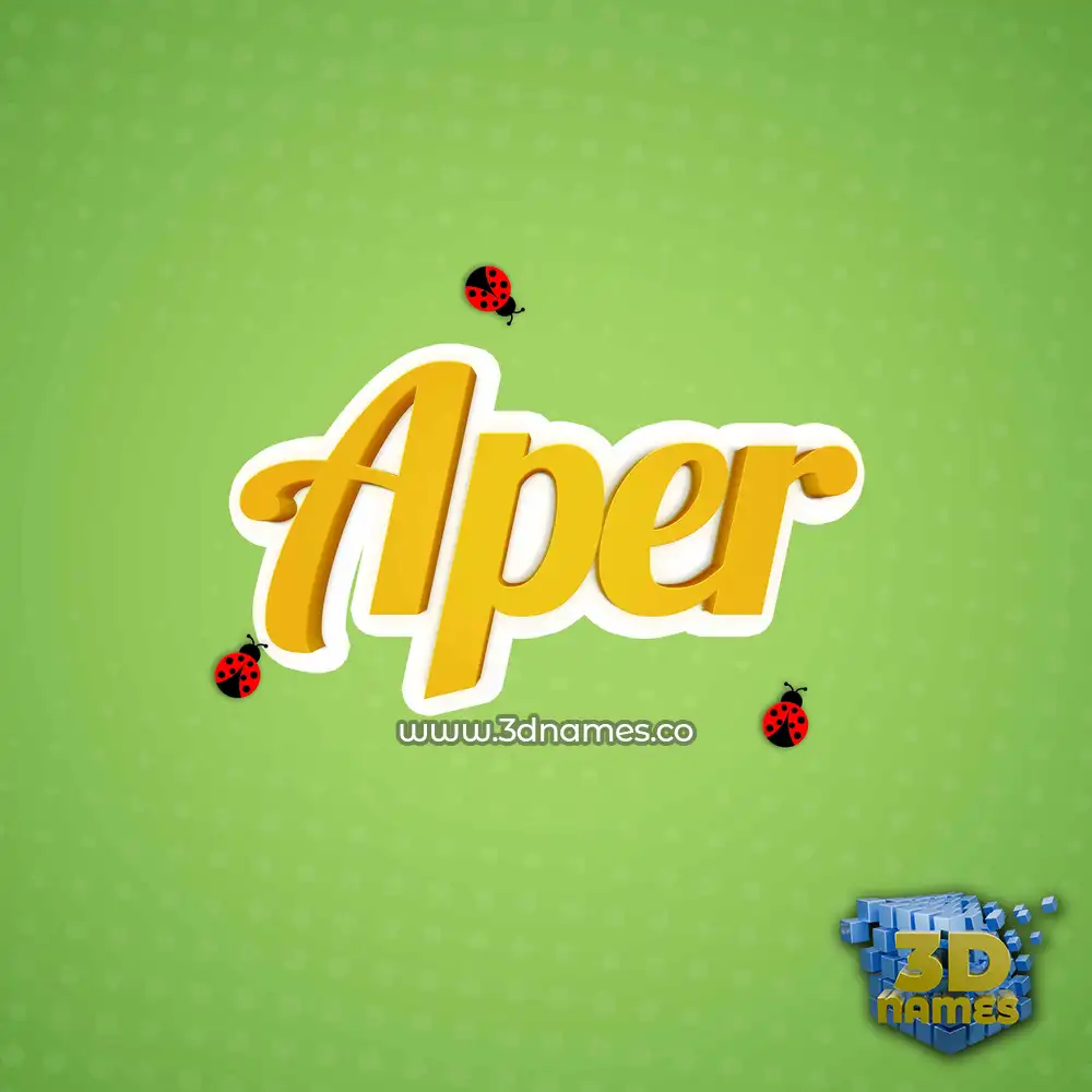 aper in Ladybugs style - 3D name wallpaper