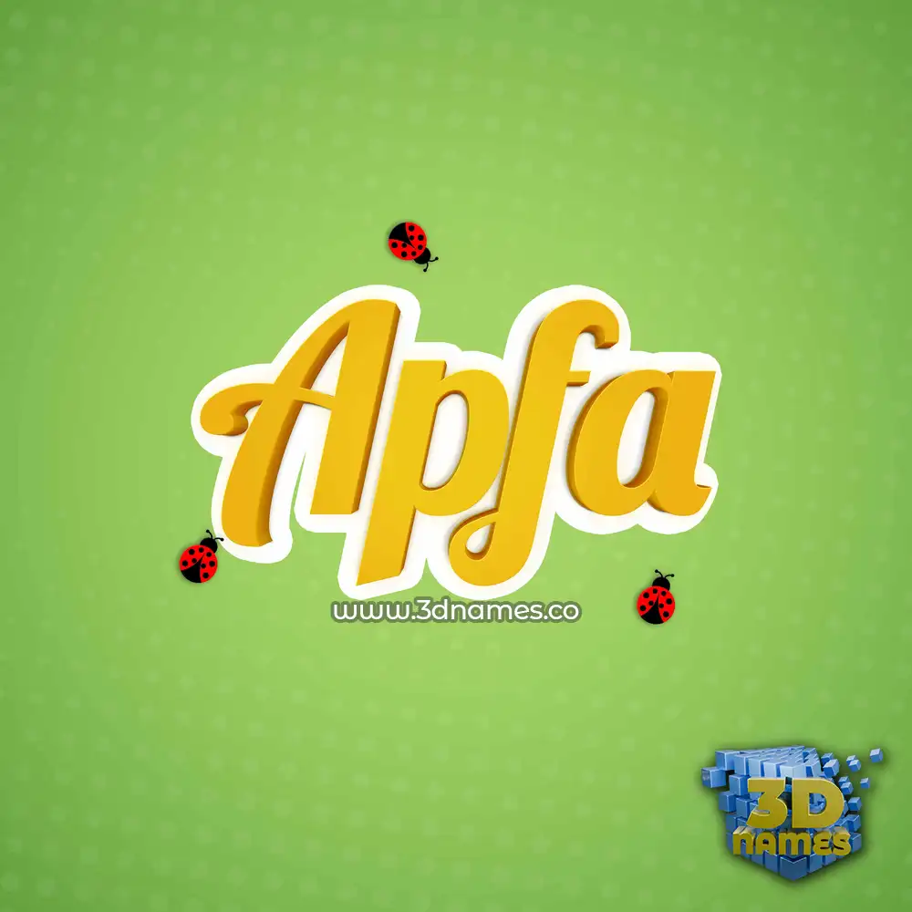 apfa in Ladybugs style - 3D name wallpaper