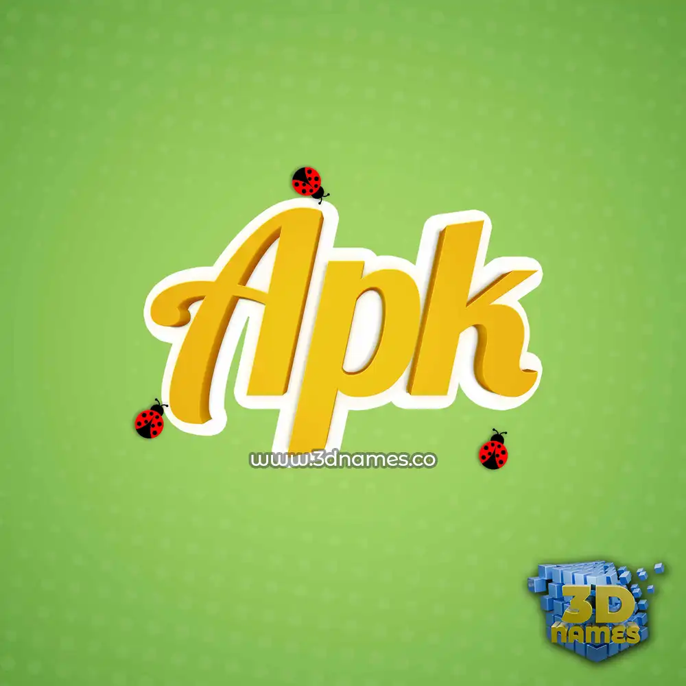 apk in Ladybugs style - 3D name wallpaper