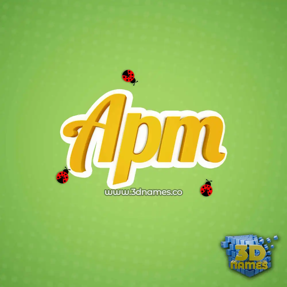 apm in Ladybugs style - 3D name wallpaper
