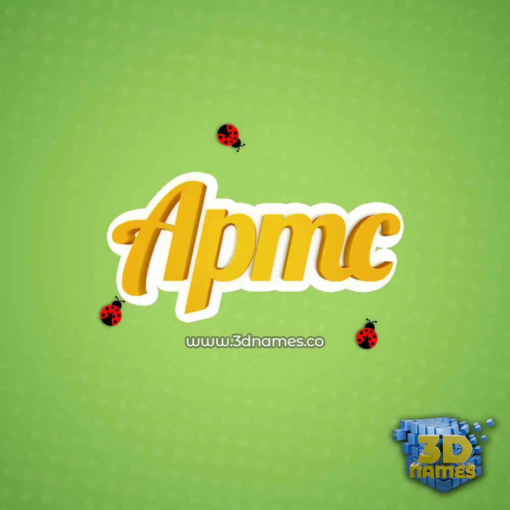 apmc in Ladybugs style - 3D name wallpaper