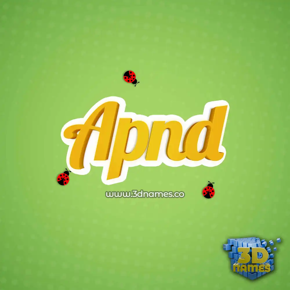 apnd in Ladybugs style - 3D name wallpaper