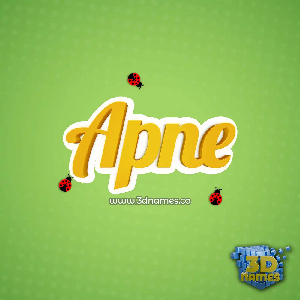 apne in Ladybugs style - 3D name wallpaper