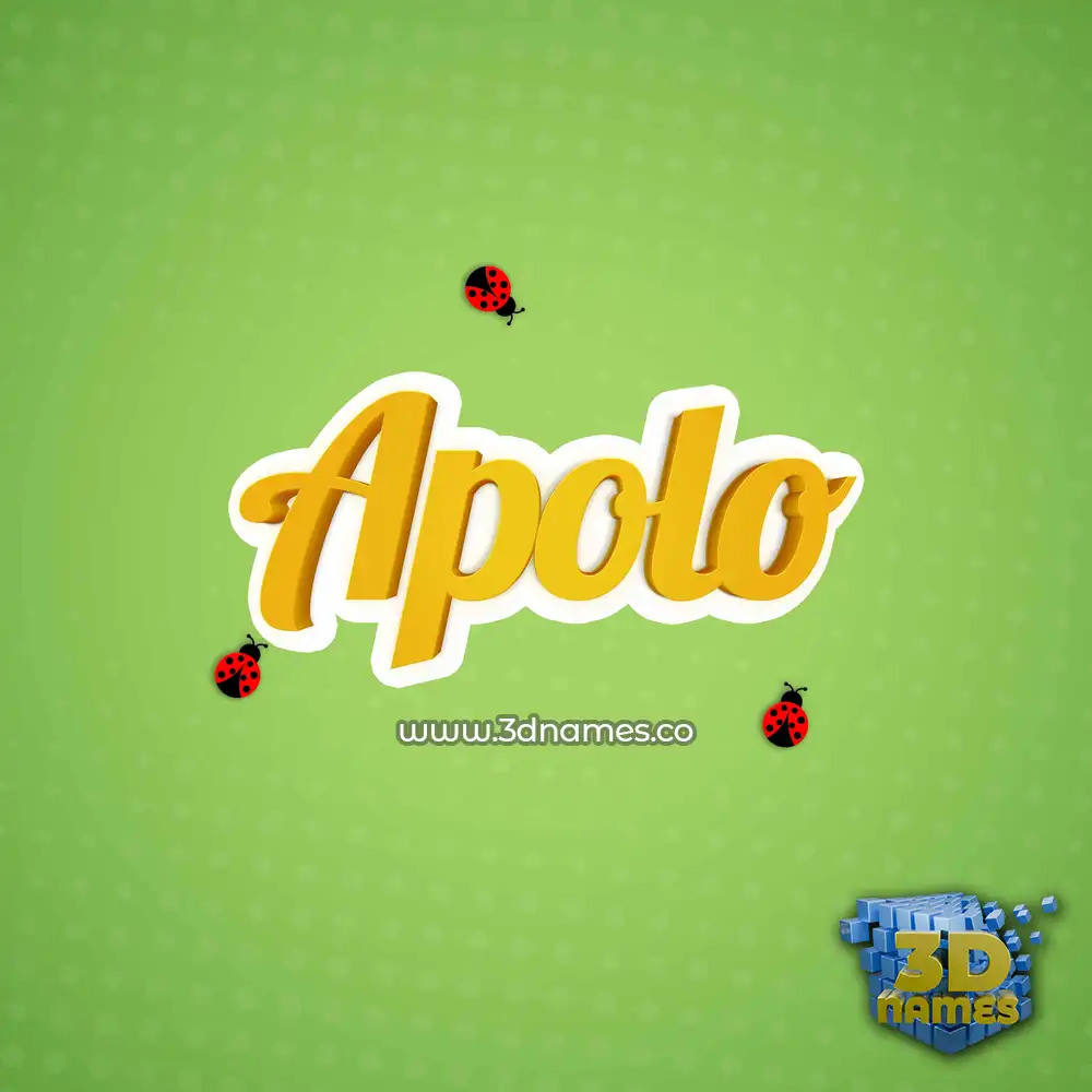 apolo in Ladybugs style - 3D name wallpaper