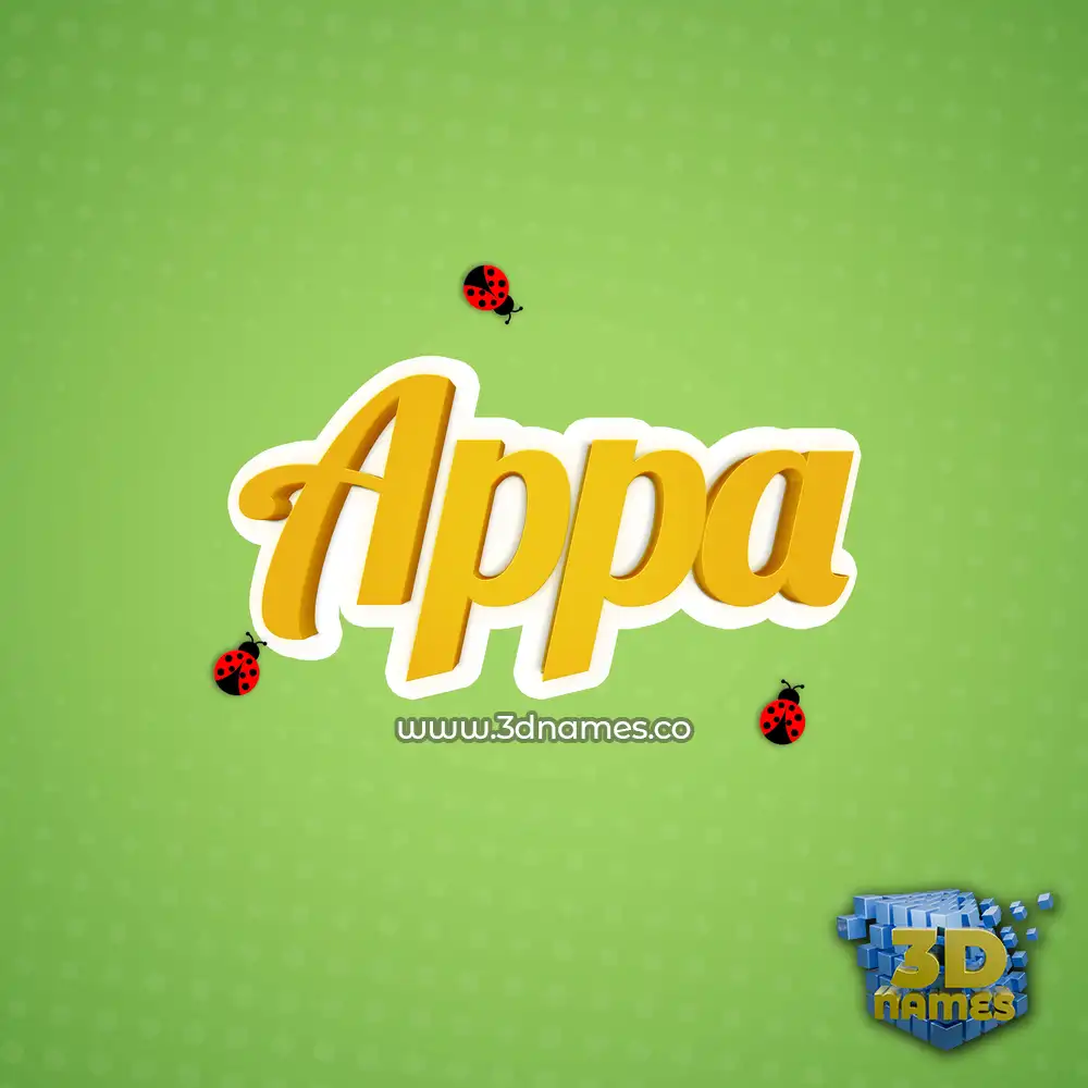 appa in Ladybugs style - 3D name wallpaper
