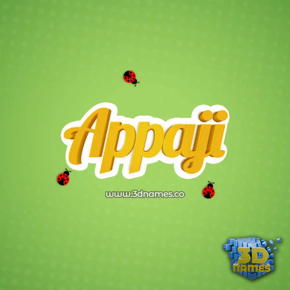 appaji in Ladybugs style - 3D name wallpaper
