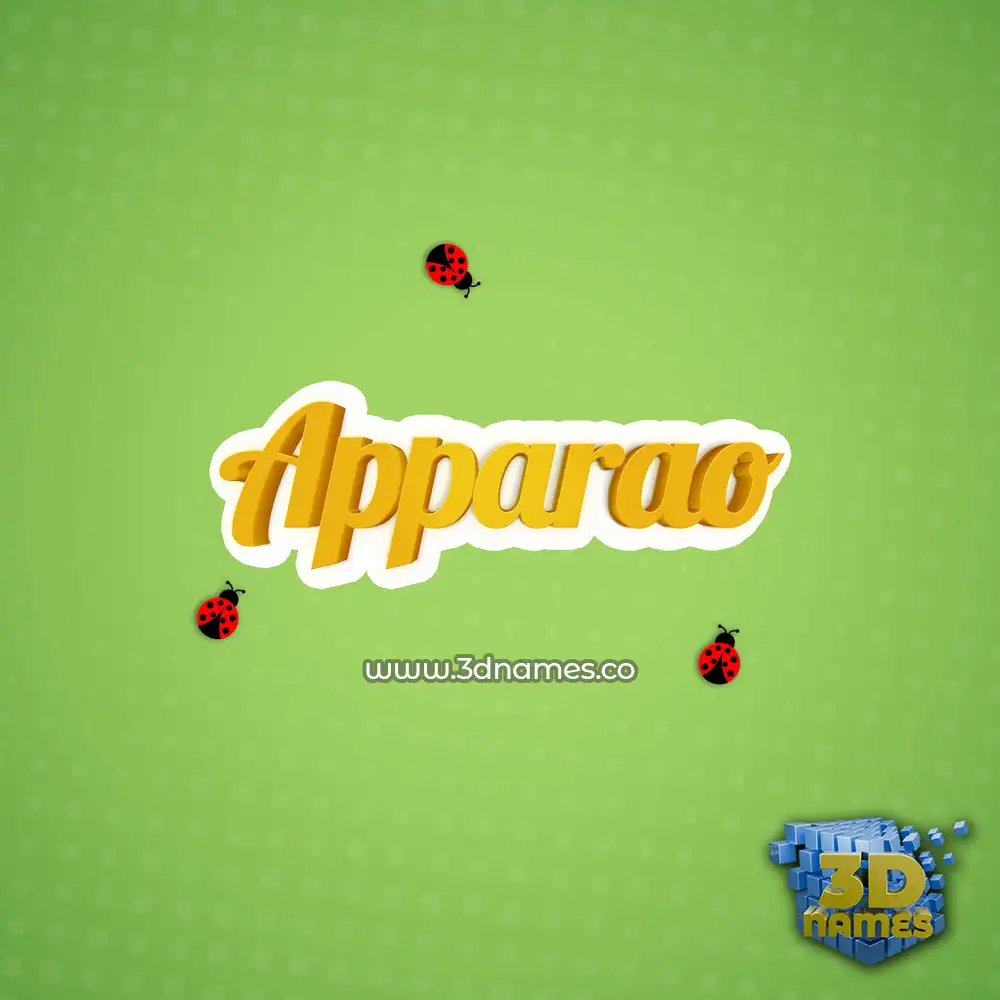 apparao in Ladybugs style - 3D name wallpaper