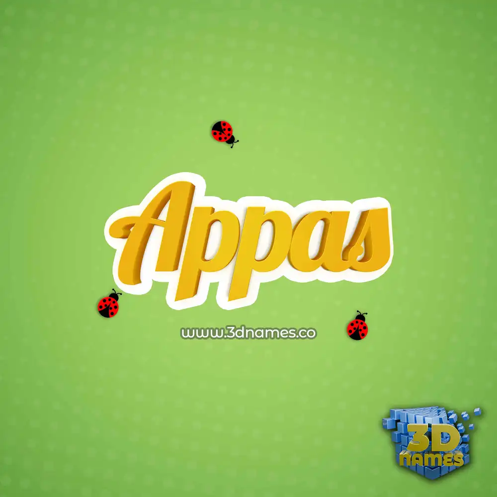 appas in Ladybugs style - 3D name wallpaper