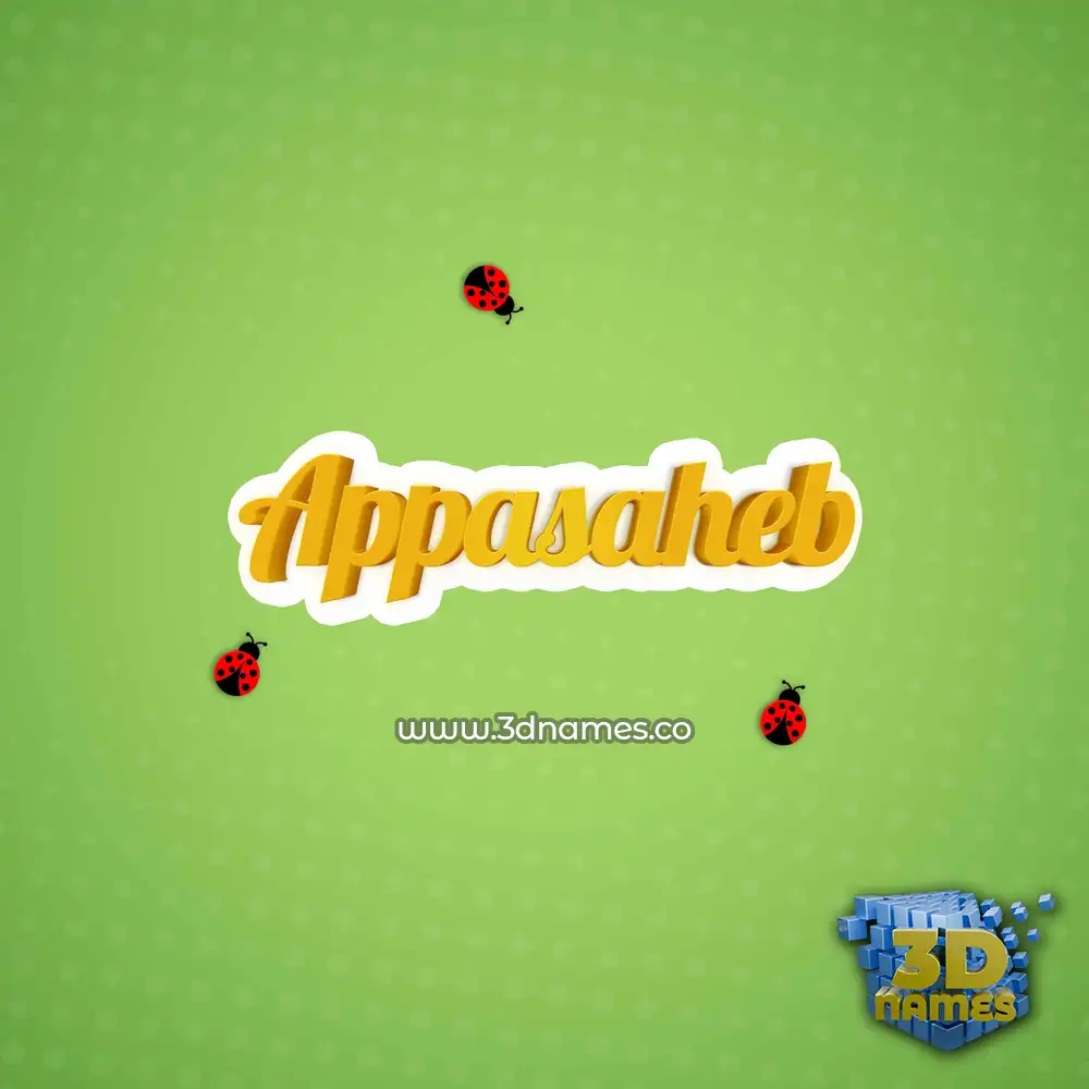 appasaheb in Ladybugs style - 3D name wallpaper