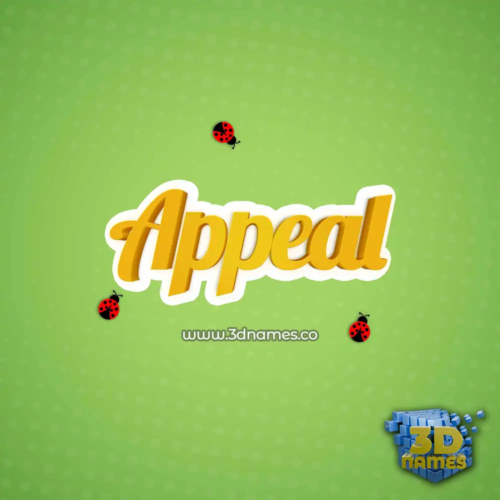 appeal in Ladybugs style - 3D name wallpaper