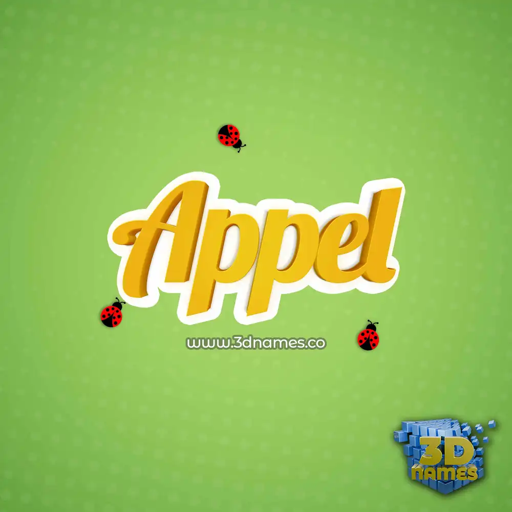 appel in Ladybugs style - 3D name wallpaper