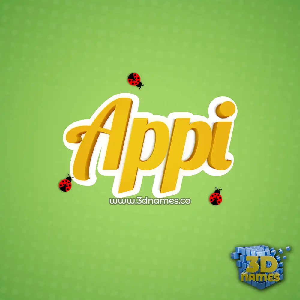 appi in Ladybugs style - 3D name wallpaper