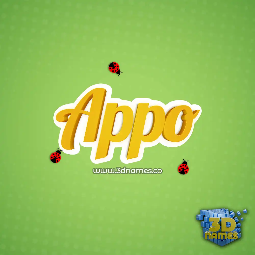 appo in Ladybugs style - 3D name wallpaper