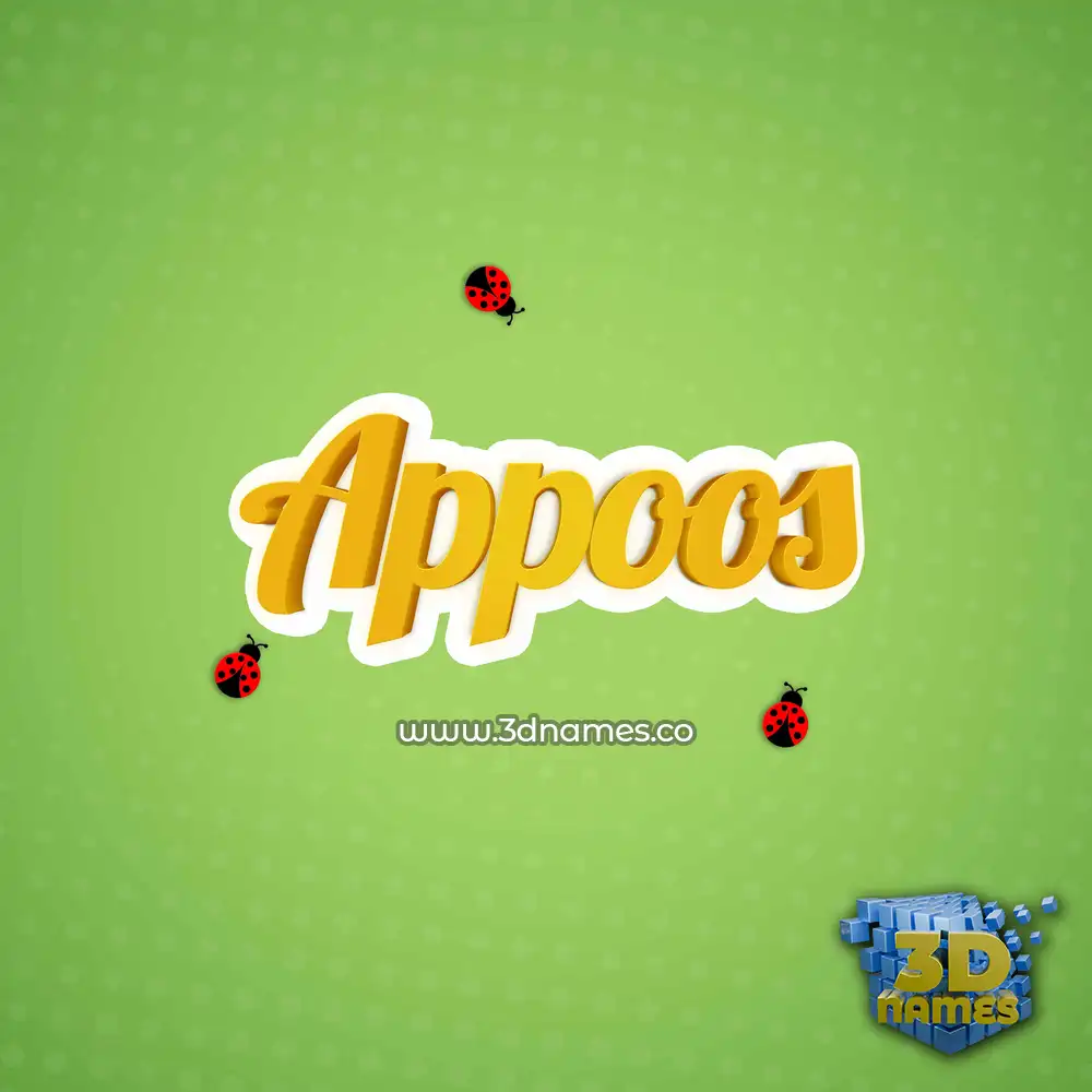 appoos in Ladybugs style - 3D name wallpaper