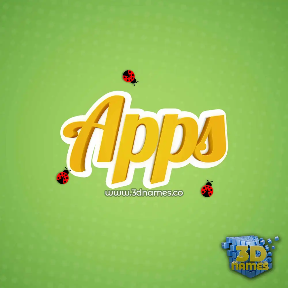 apps in Ladybugs style - 3D name wallpaper