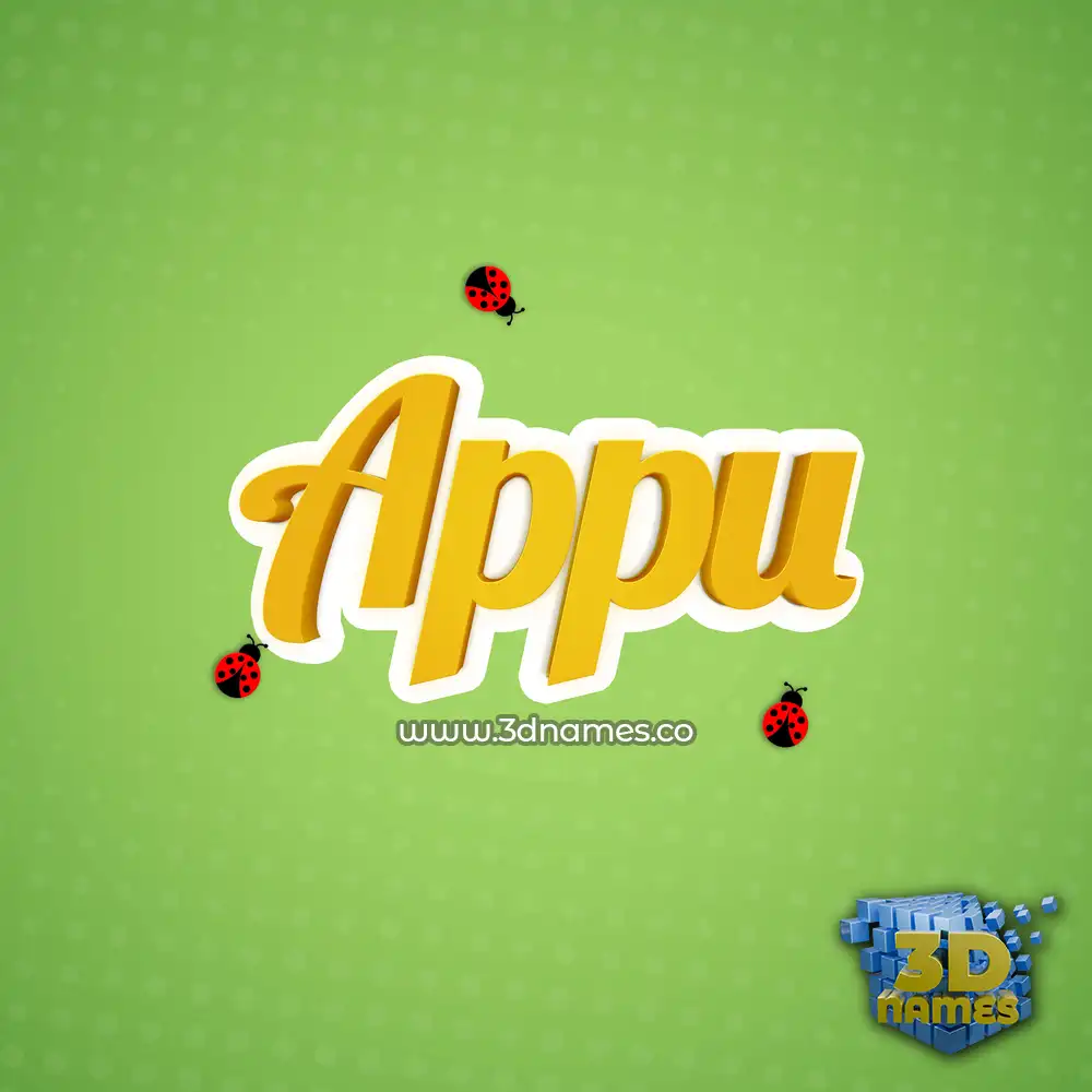 appu in Ladybugs style - 3D name wallpaper