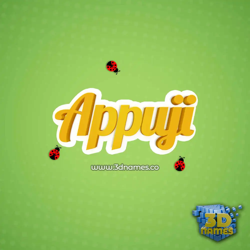 appuji in Ladybugs style - 3D name wallpaper