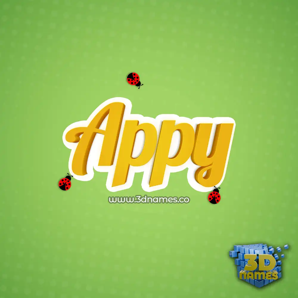 appy in Ladybugs style - 3D name wallpaper