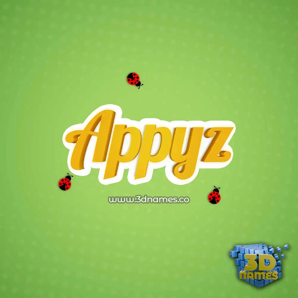 appyz in Ladybugs style - 3D name wallpaper