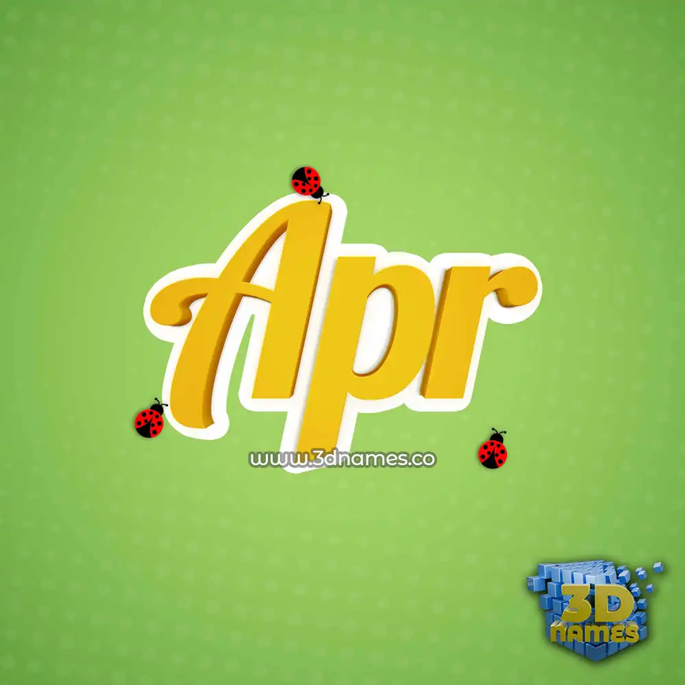 apr in Ladybugs style - 3D name wallpaper