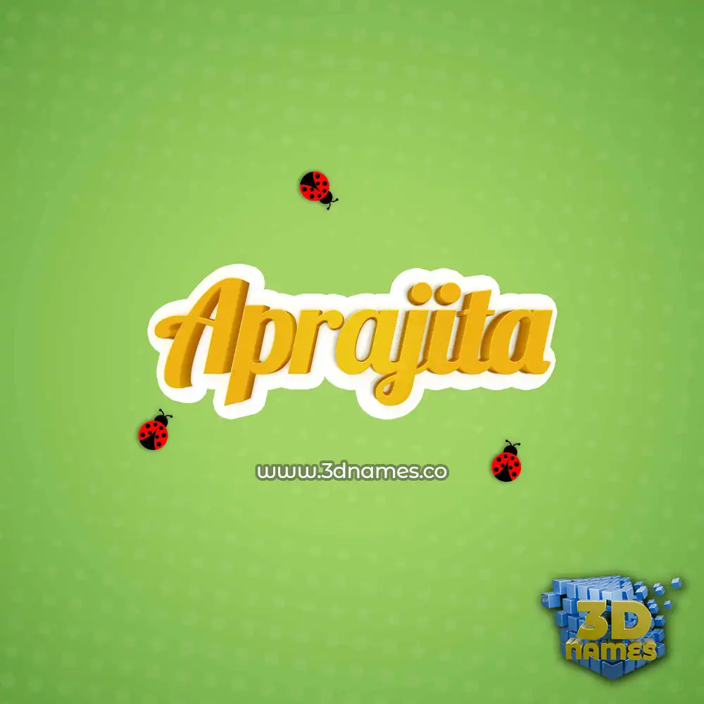 aprajita in Ladybugs style - 3D name wallpaper