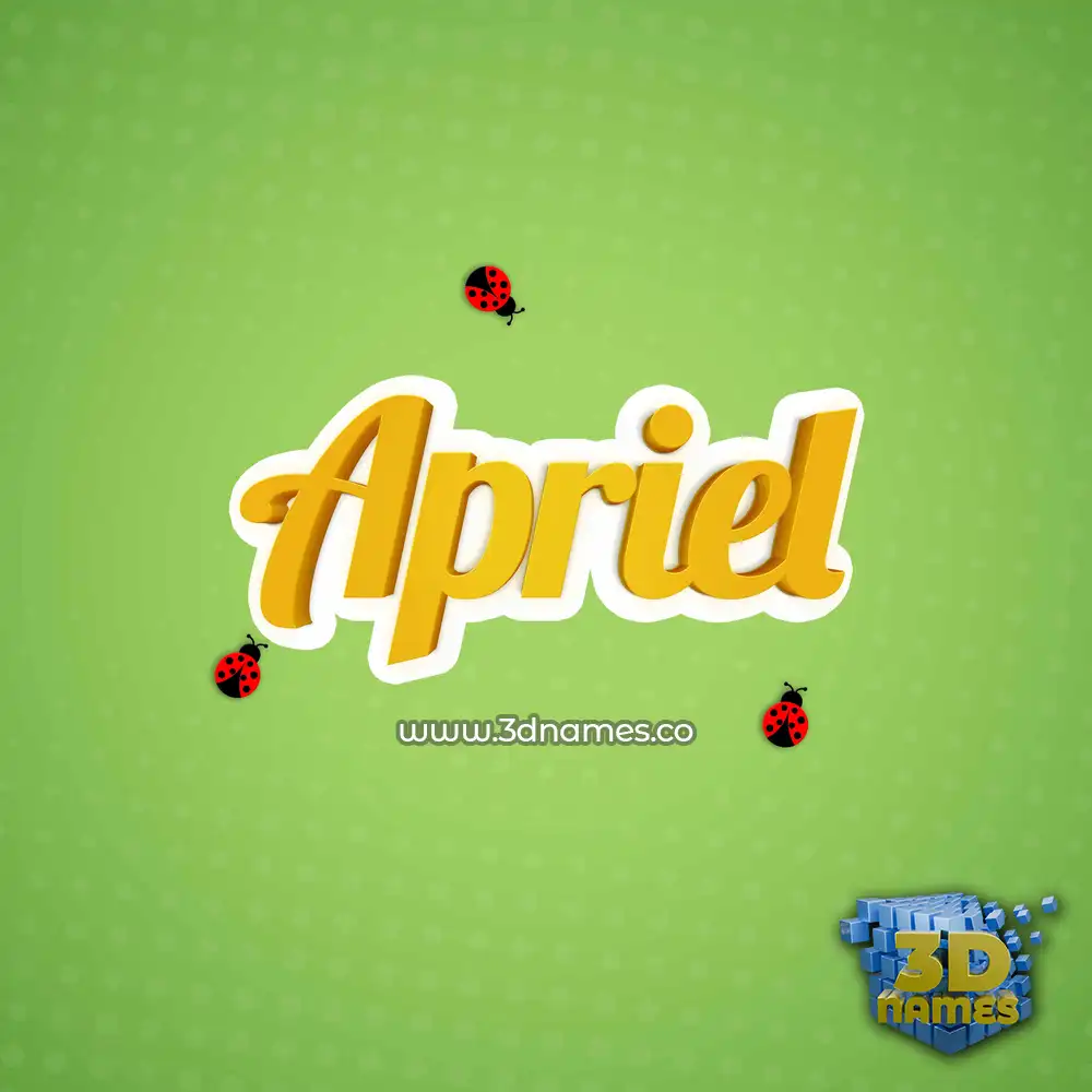 apriel in Ladybugs style - 3D name wallpaper