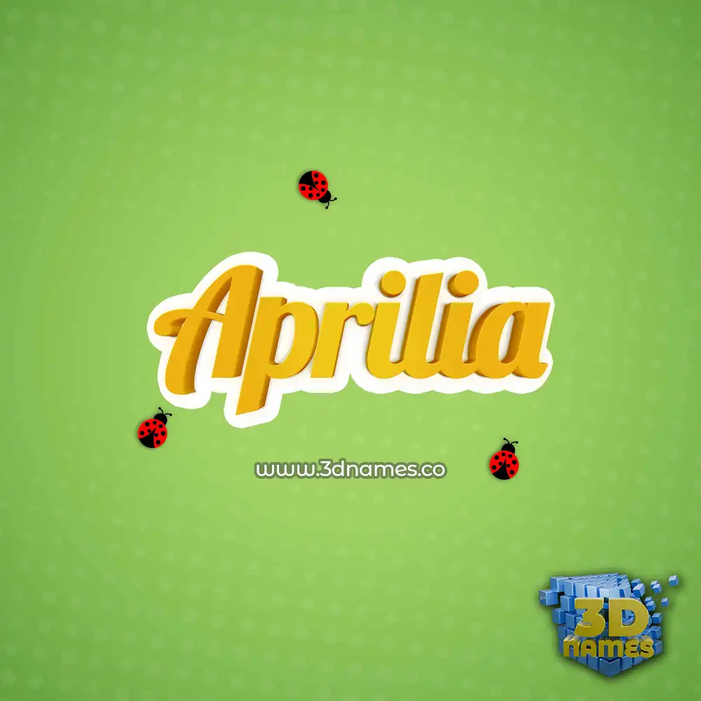 aprilia in Ladybugs style - 3D name wallpaper