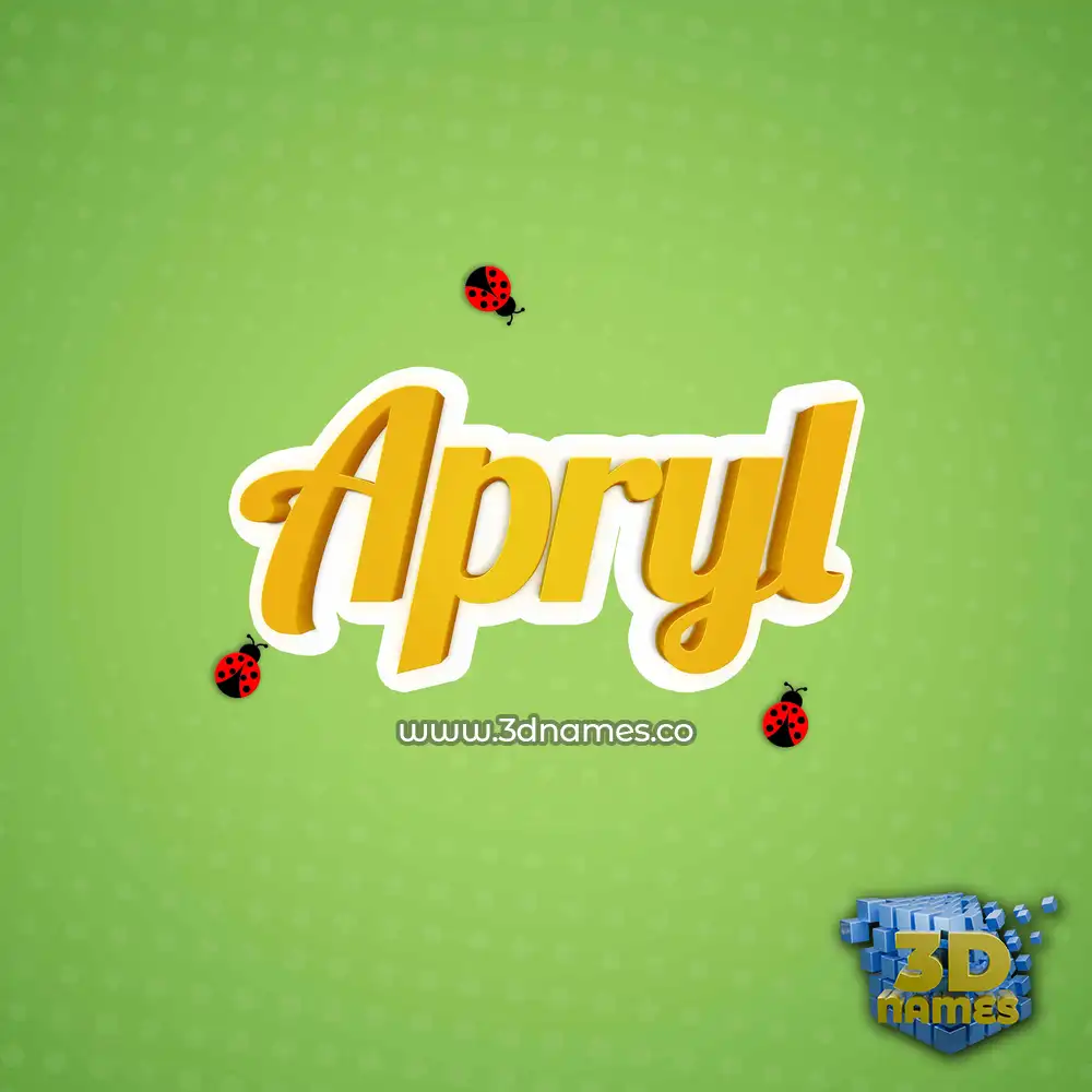 apryl in Ladybugs style - 3D name wallpaper