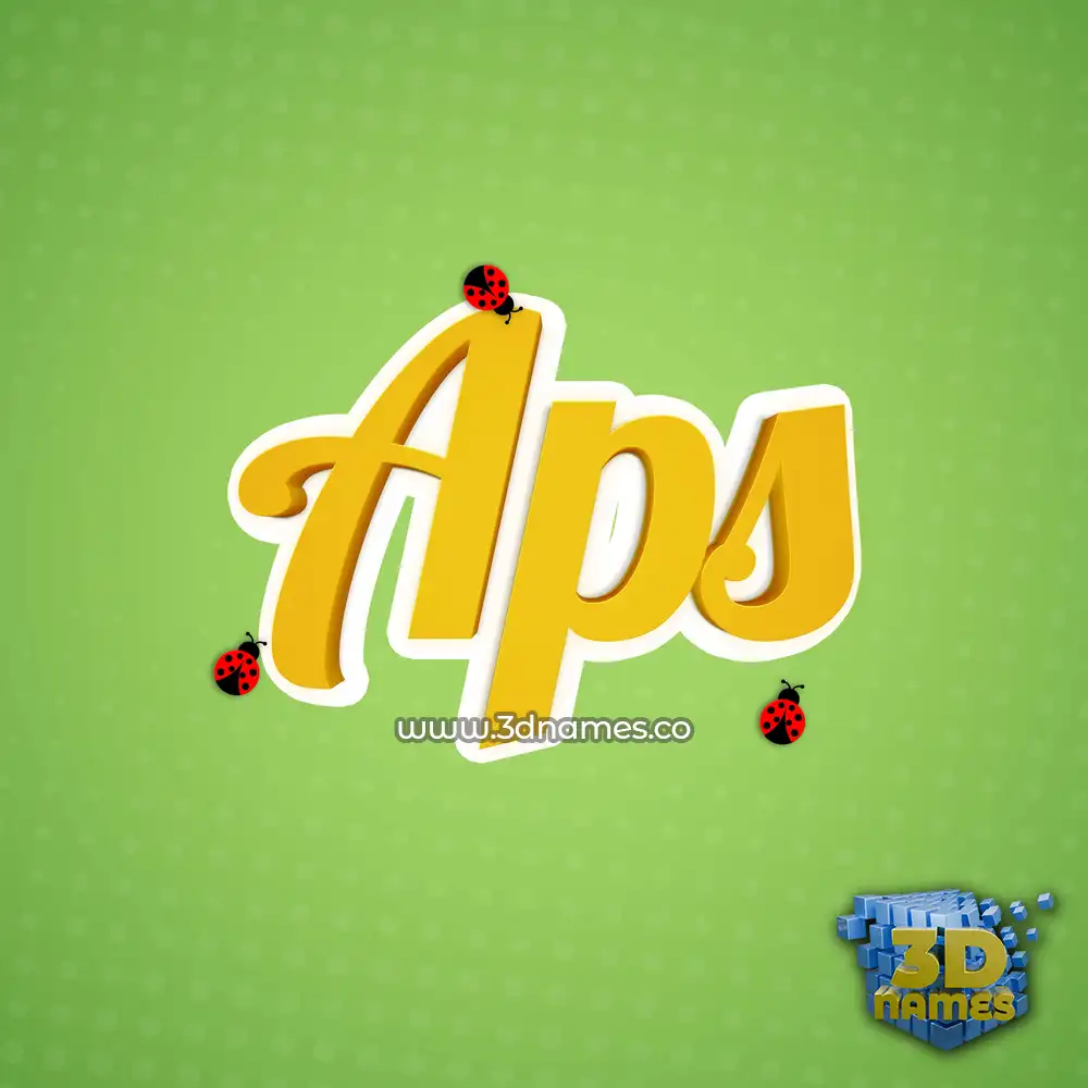 aps in Ladybugs style - 3D name wallpaper