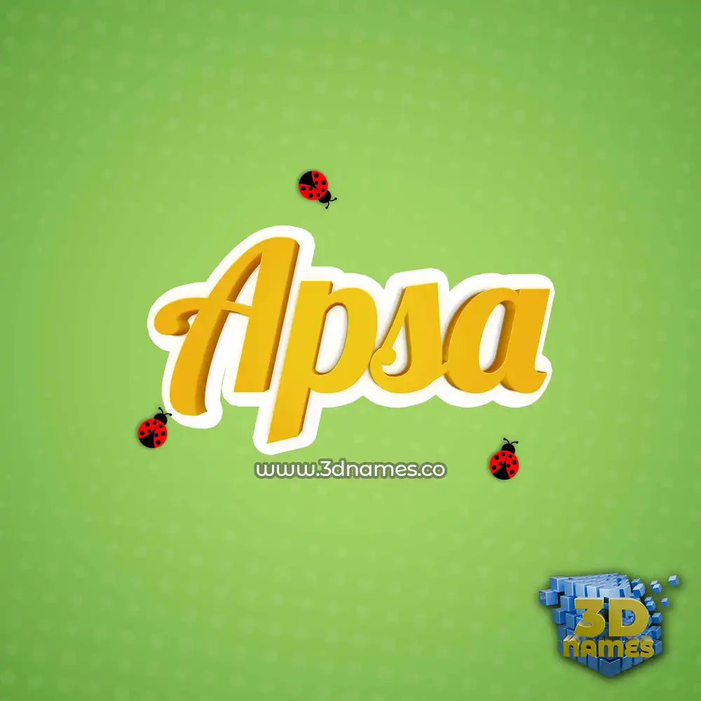 apsa in Ladybugs style - 3D name wallpaper