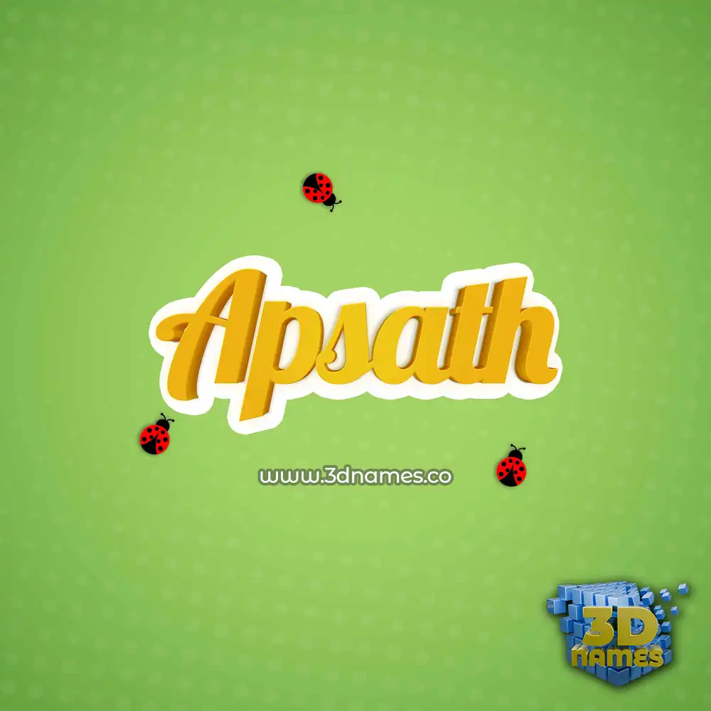apsath in Ladybugs style - 3D name wallpaper