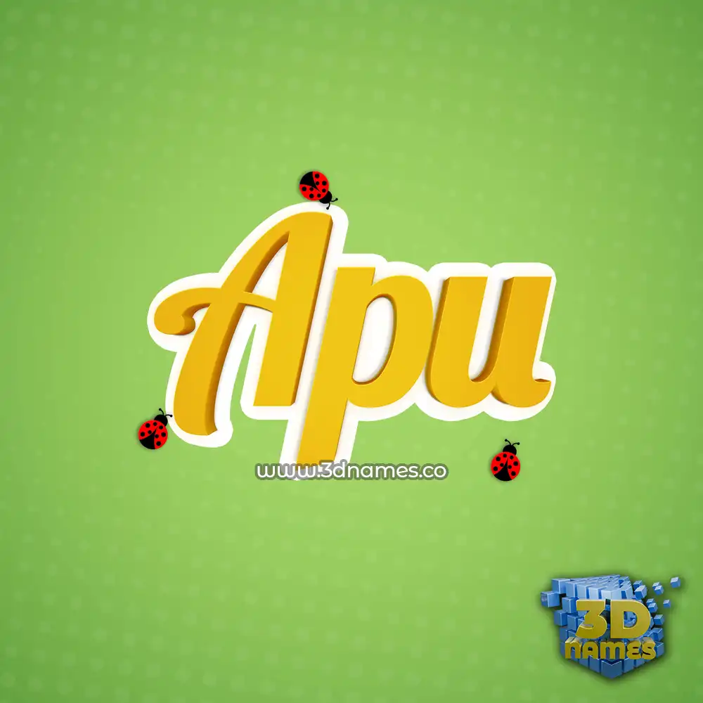 apu in Ladybugs style - 3D name wallpaper
