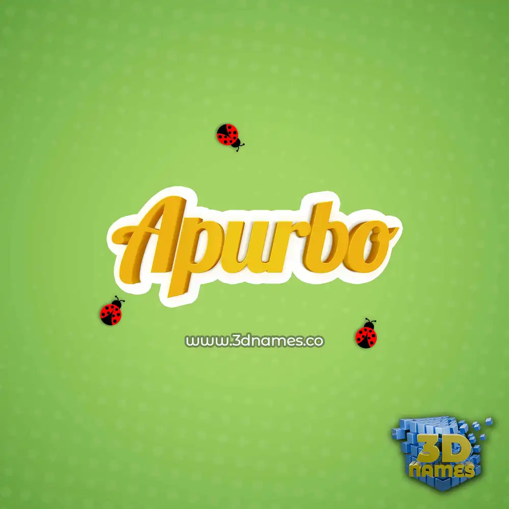 apurbo in Ladybugs style - 3D name wallpaper