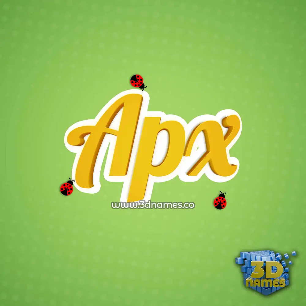 apx in Ladybugs style - 3D name wallpaper
