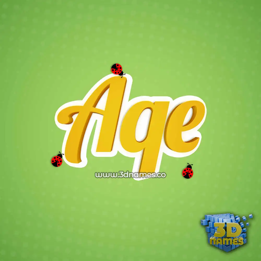aqe in Ladybugs style - 3D name wallpaper