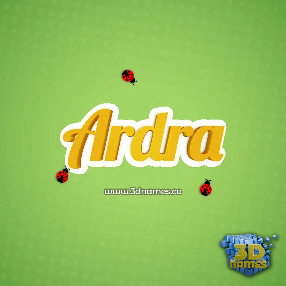 ardra in Ladybugs style - 3D name wallpaper