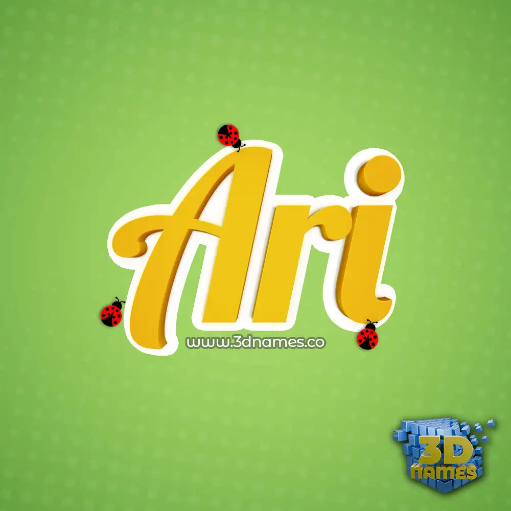 ari in Ladybugs style - 3D name wallpaper