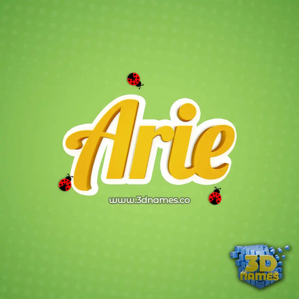 arie in Ladybugs style - 3D name wallpaper