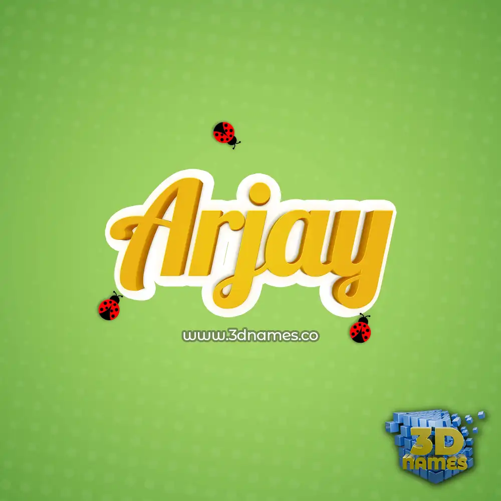 arjay in Ladybugs style - 3D name wallpaper