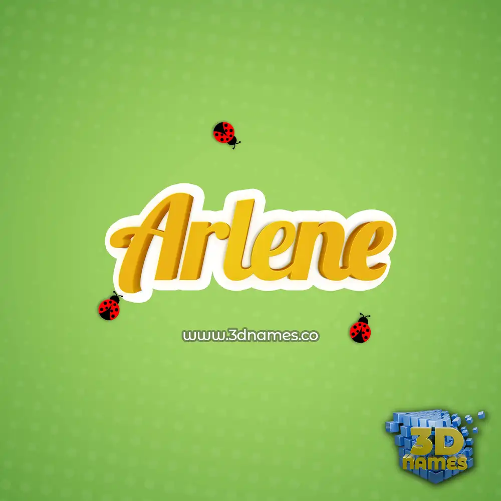 arlene in Ladybugs style - 3D name wallpaper