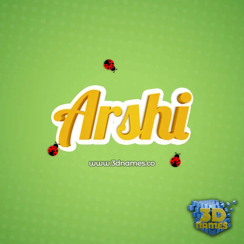 arshi in Ladybugs style - 3D name wallpaper