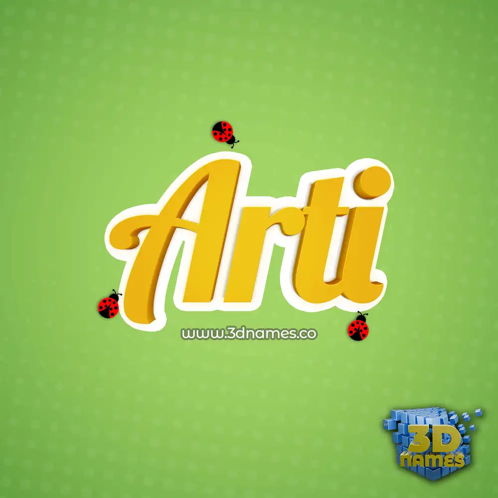 arti in Ladybugs style - 3D name wallpaper