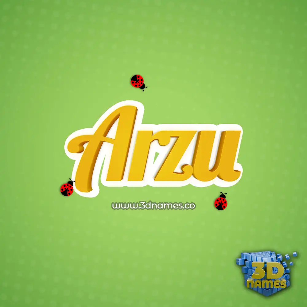 arzu in Ladybugs style - 3D name wallpaper