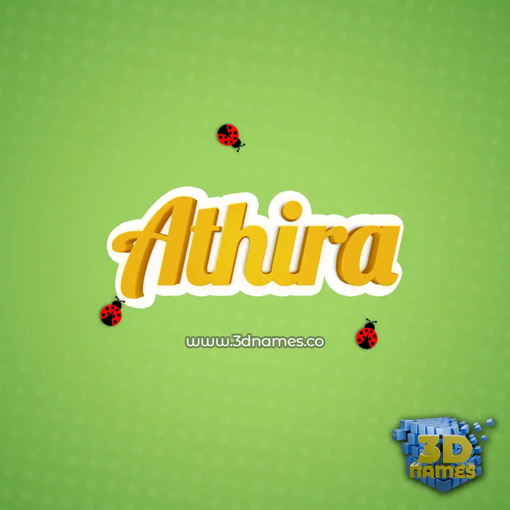 athira in Ladybugs style - 3D name wallpaper