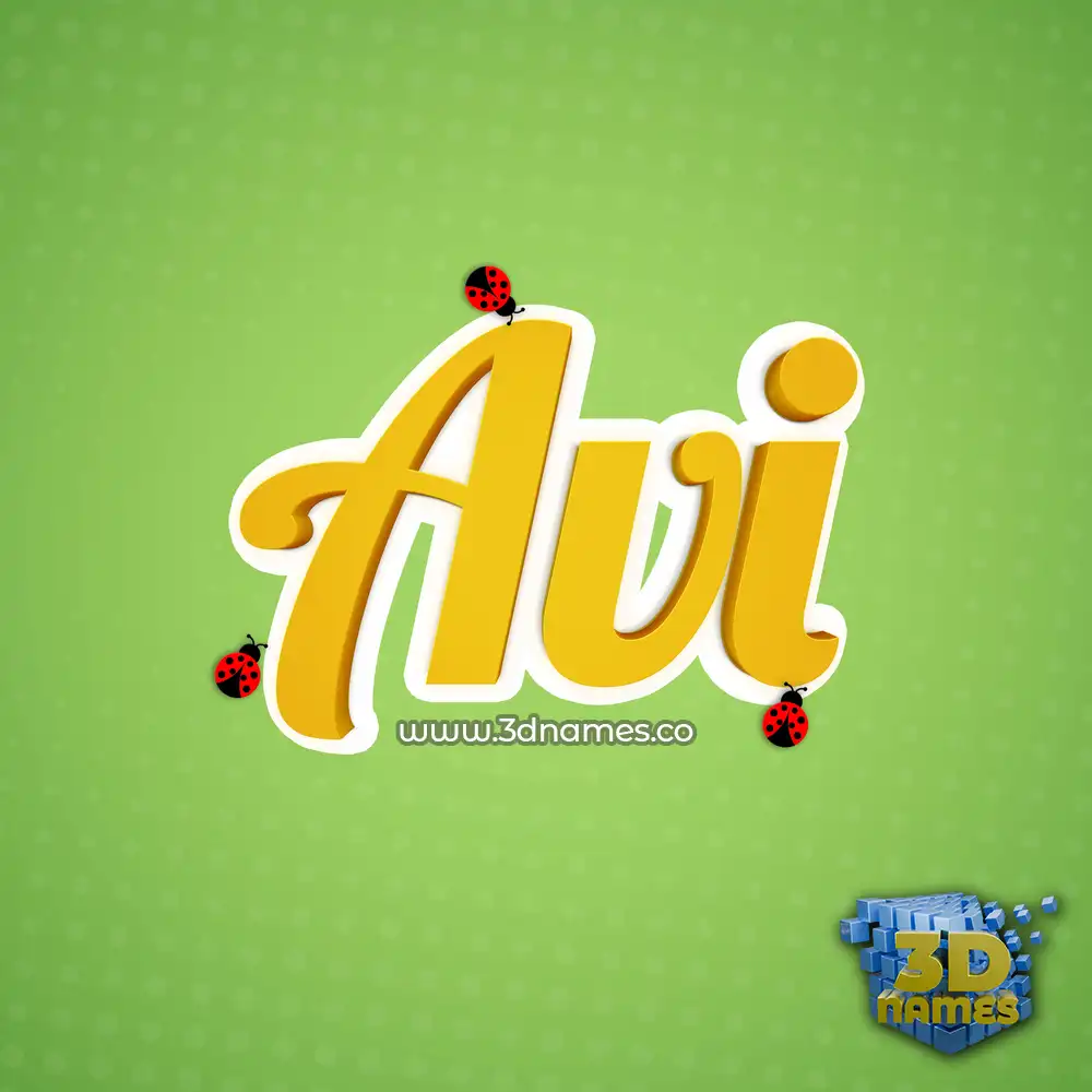 avi in Ladybugs style - 3D name wallpaper