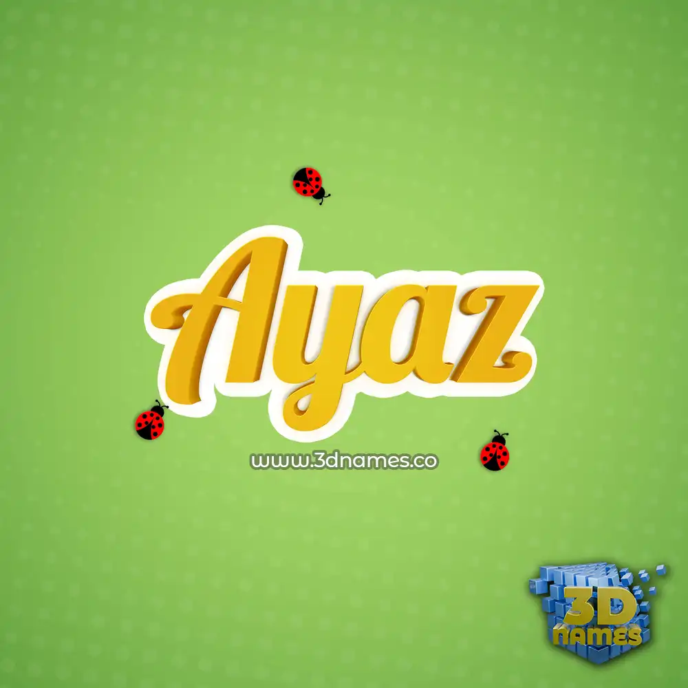 ayaz in Ladybugs style - 3D name wallpaper