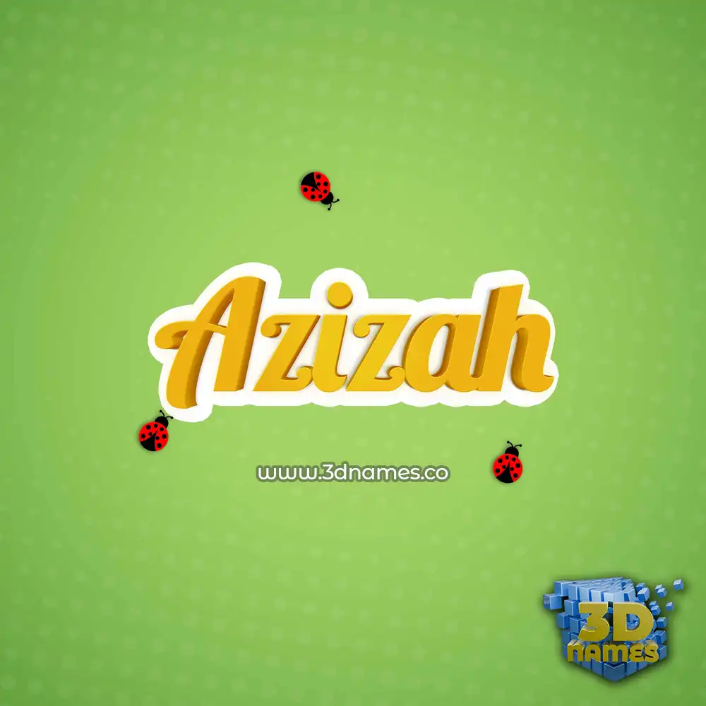 azizah in Ladybugs style - 3D name wallpaper