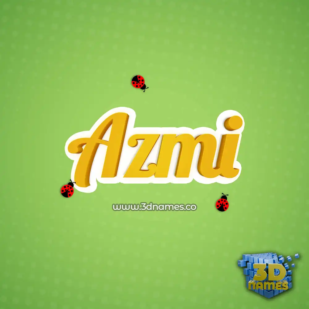 azmi in Ladybugs style - 3D name wallpaper